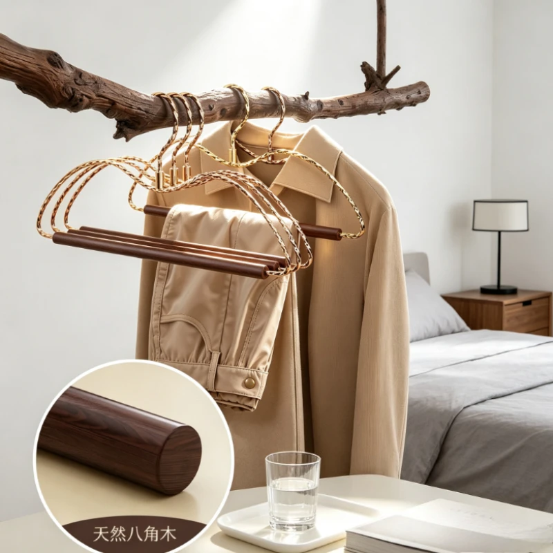 Short Neck Non Slip Hanger Space Saving Anti Wrinkle Clothes Rack Shoulder Guard Coat Hanger for Garments Compact Suit Holder