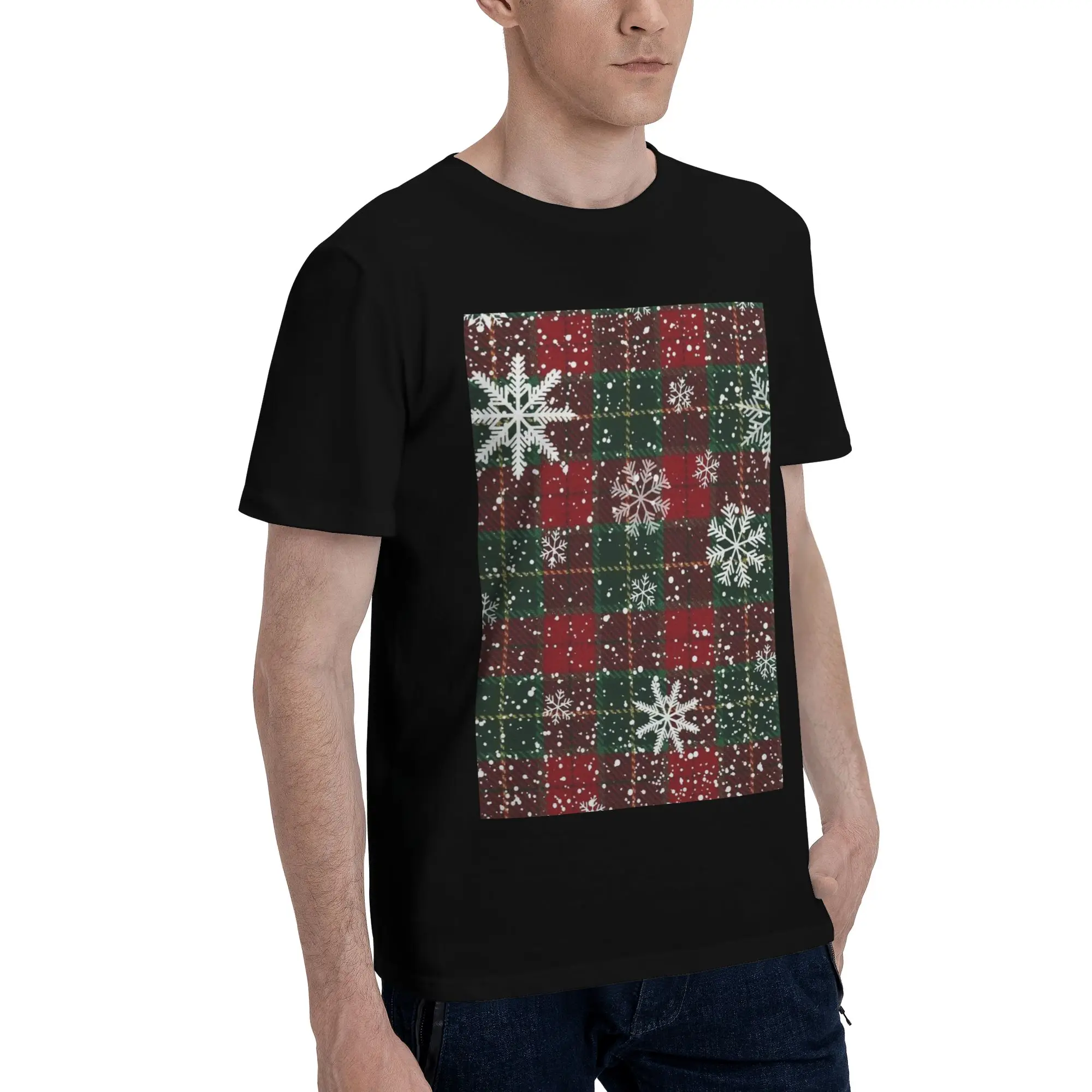 

Веселые Рождества и счастливые праздники! Мужская футболка больших размеров, мужские хлопковые футболки с круглым вырезом, короткие летние мужские футболки