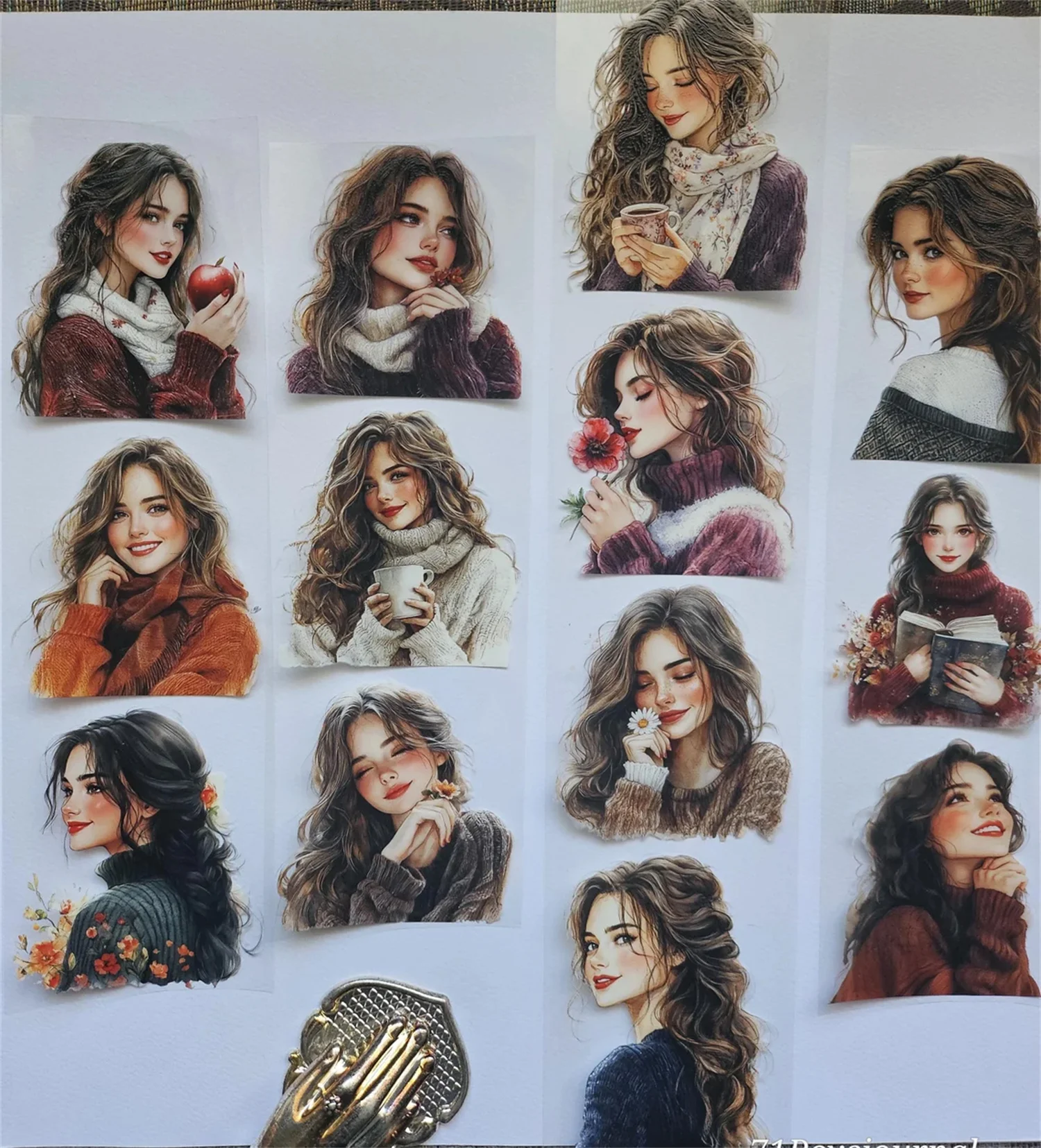 

71Poysjournal Vintage Libre Comme I'Air Girl Washi ПЭТ-лента DIY изготовление карточек декоративная наклейка для скрапбукинга