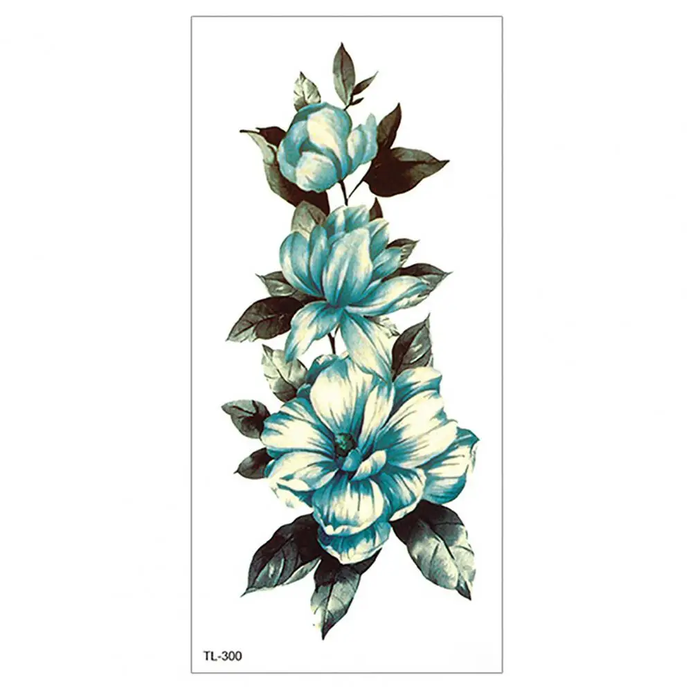 Tattoo Stickers for Collarbone Press-on Tattoos Waterproof Flower Tattoo Stickers Eco-friendly Transfer Paper Decals for Women's