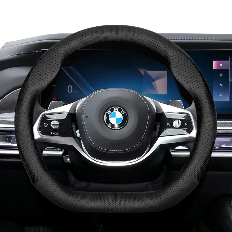 For BMW D-Shaped Steering Wheel Cover Ultra-Thin 4 5 7 Series M5 i5 i7 G22 G23 G26 G60 G70 F10 F90 G60 G70 G82 G83 G26