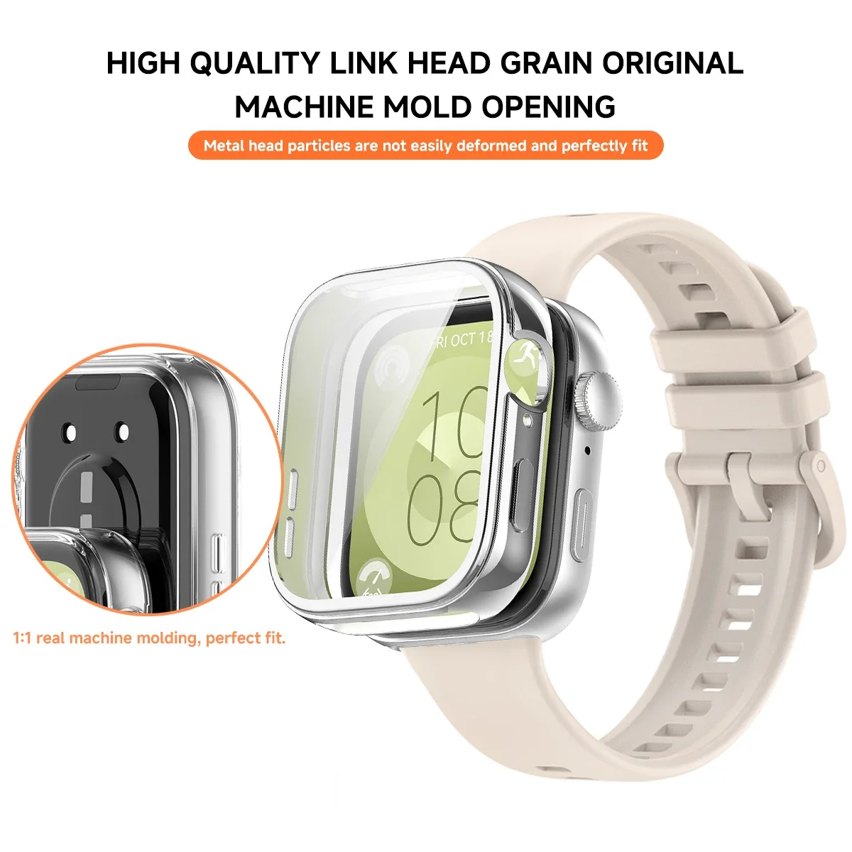 سوار ساعة رياضي من السيليكون الناعم جراب لين من البولي يورثين الحراري لساعة اليد ، سوار ساعة ذكية قابل للتنفس ، Fit3 Correa