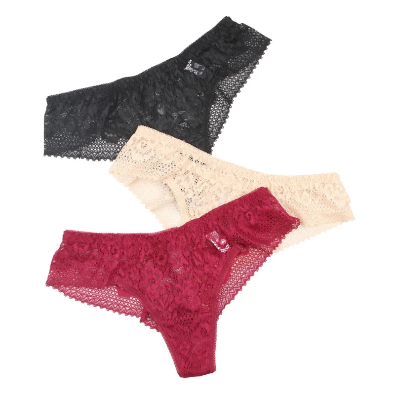 

Breathable Panties Female Lace Bikini Shorts Women Sexy Hallow Briefs Middle Waist Home Traveling Camping Panties New