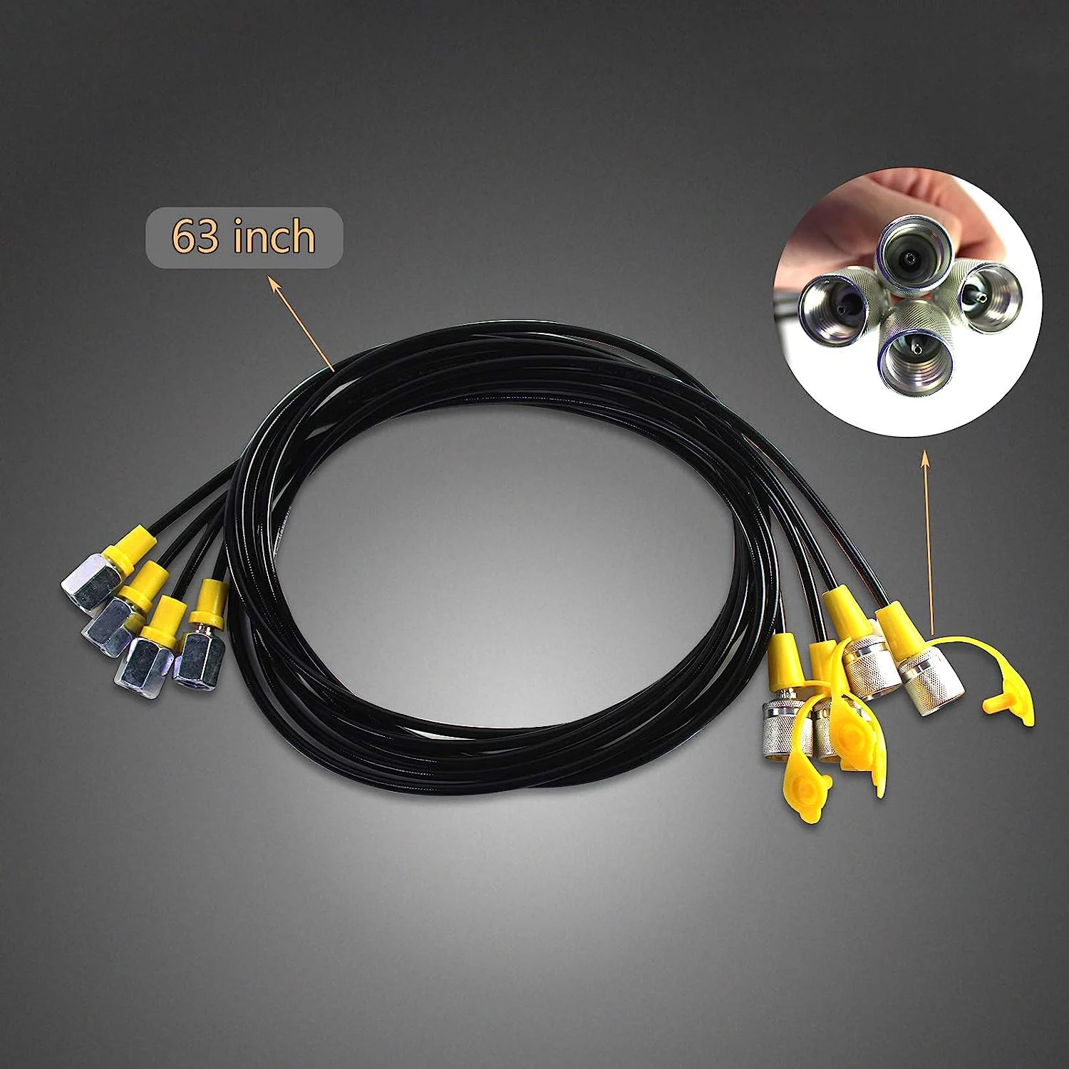 Hydraulic Pressure Test Kit with 5 Gauges 13 Couplings 14 Tee Connectors Pressure Gauge Kit for CAT, CASE, John Deere Excavator