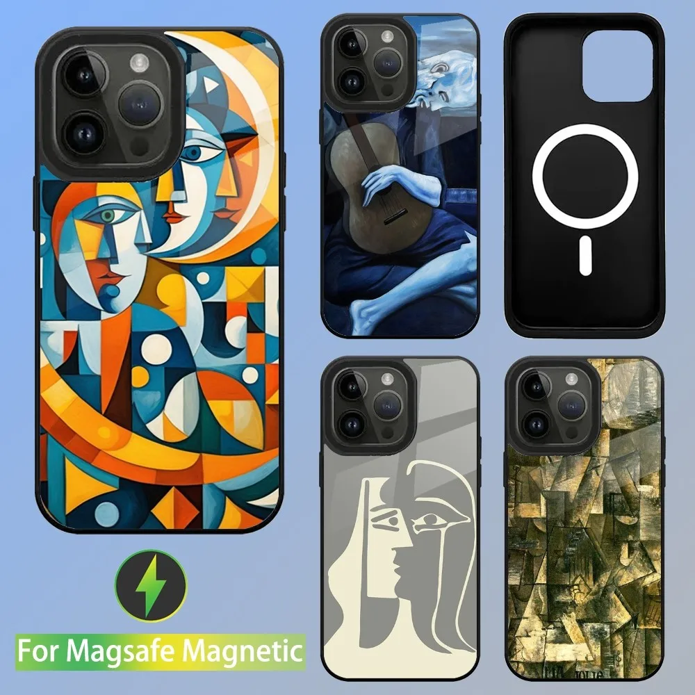 

Art Painting P-Pablo P-Picasso Phone Case For iPhone 16,15,14,13,12,11,Plus,Pro,Max Mini Magsafe Magnetic Wireless Charging