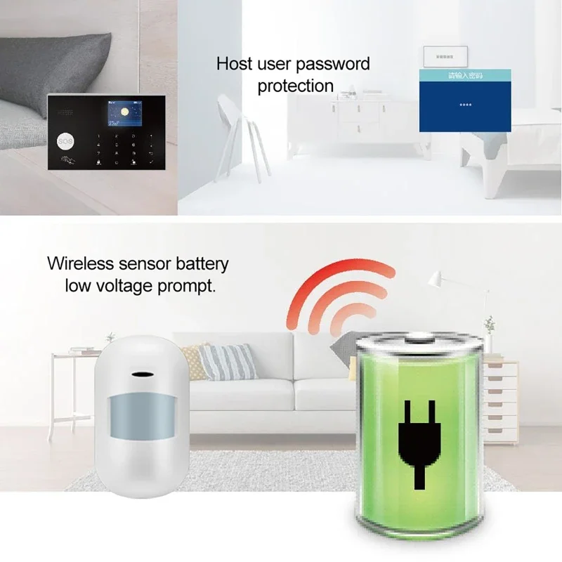 

Wifi GSM Alarm System Home Wireless Security Burglar Alarm Kit Door Open Motion Sensor Smart Life Tuya App Control Suit