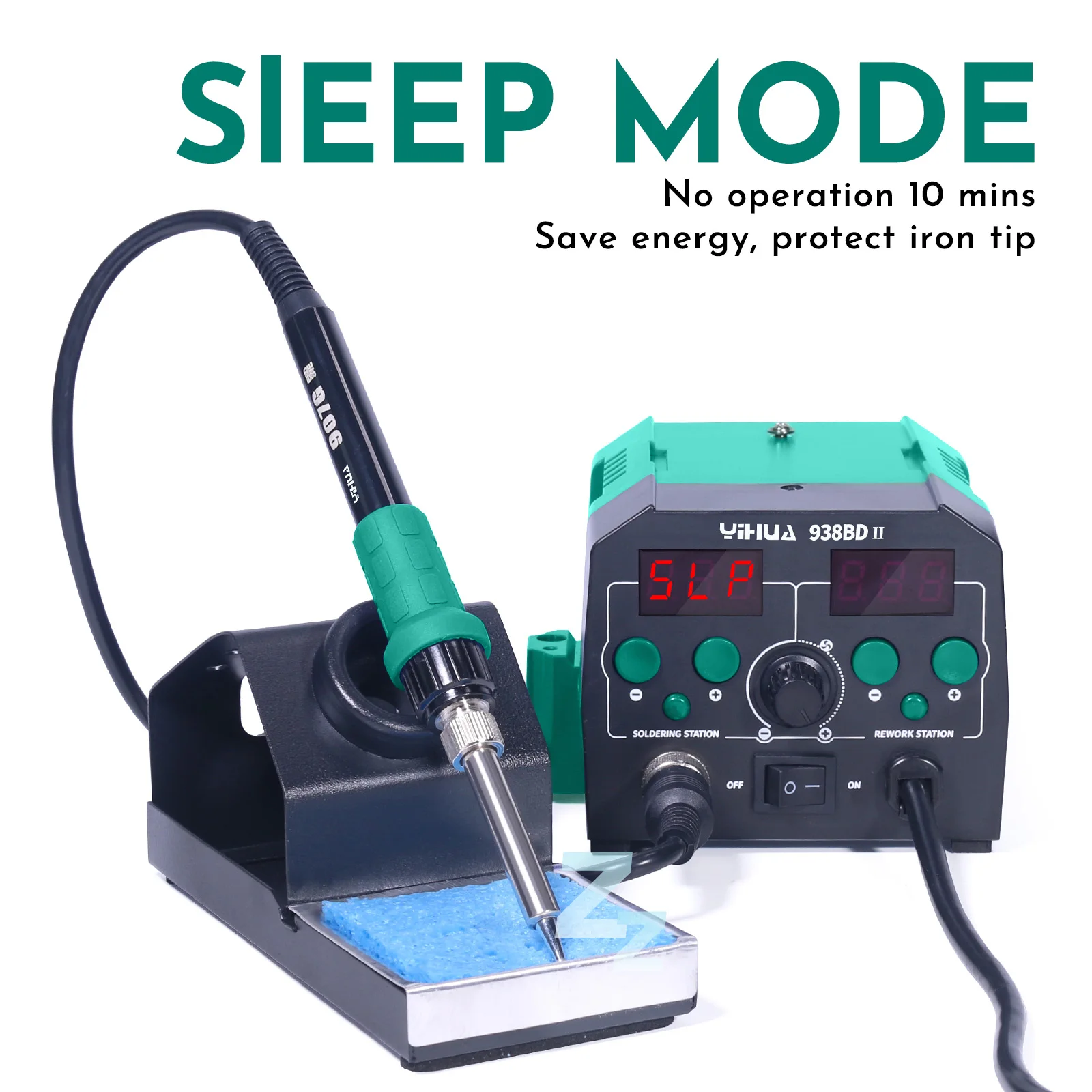 YIHUA 938BD-II 740W Hot Air Gun Rework Station Soldering Iron Solder Station with LED Lamp