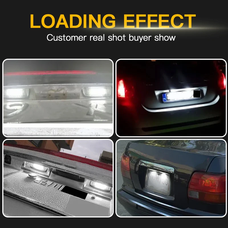 2PCS Car LED License Plate For Rav4 PriusXW50/ZVW35/ZVW50/51/55 Alphard hybrid AGH30/35 Verfire Hybrid Rear Nubmer Plate Lamps