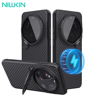 NILLKIN Magsafe Aramid Fiber Case For Xiaomi 15 Ultra With Transparent Lens Protection Magnetic Charging Cover For Mi 15 Ultra