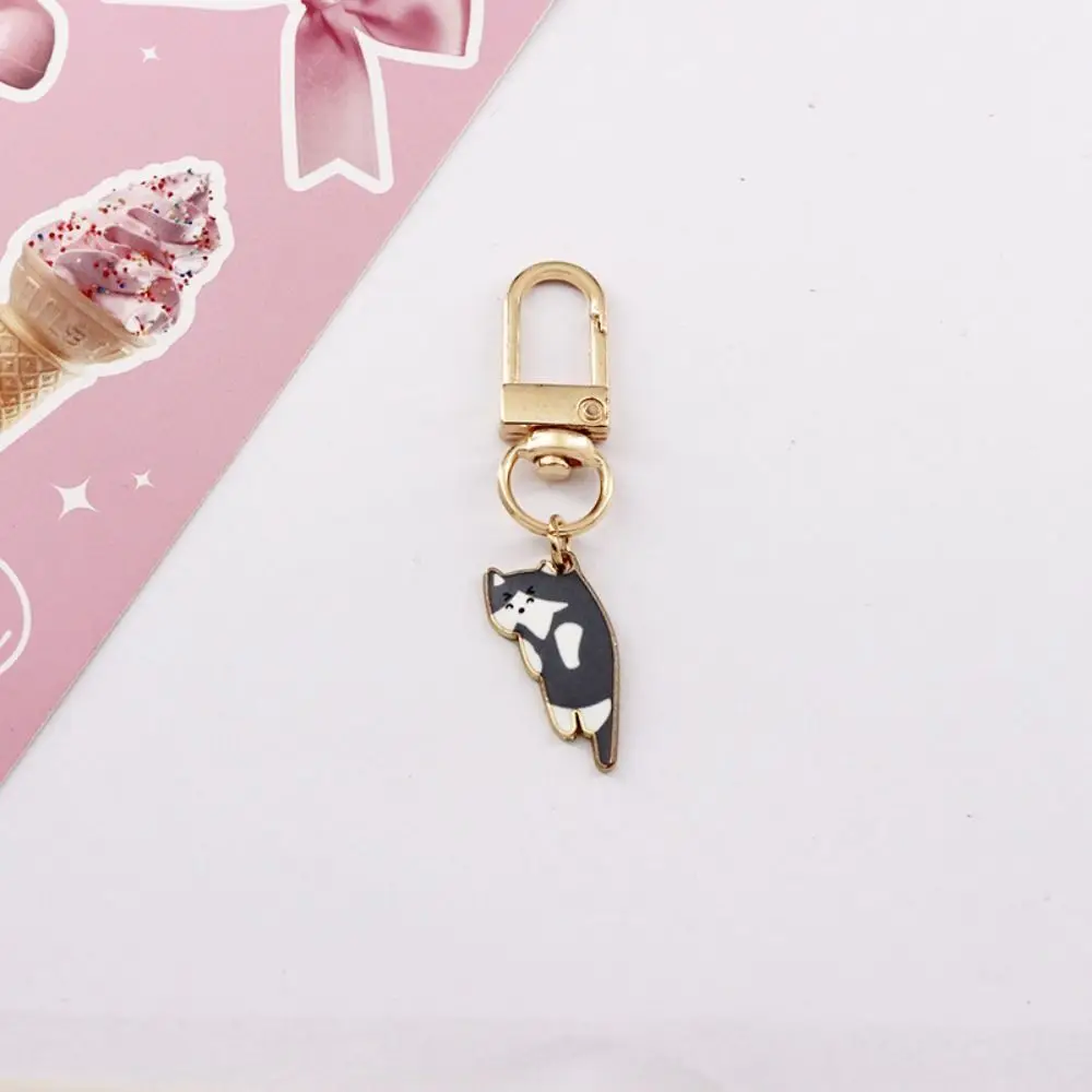 Little Fresh Korean Style Kitten Charm Alloy Keychains Animal Dripping Oil Bag Accessories Baked Lacquer Activity Gifts