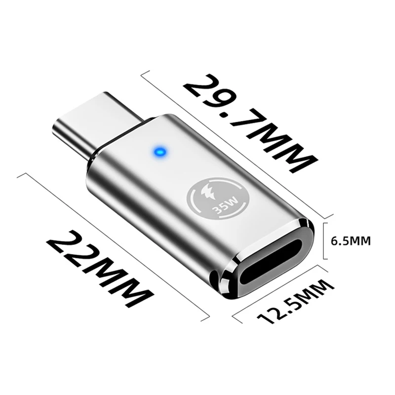 急速充電とデータ転送を備えたLightning to USB Cアダプター、iPhone 15、ラップトップ用のタイプC充電器コネクター