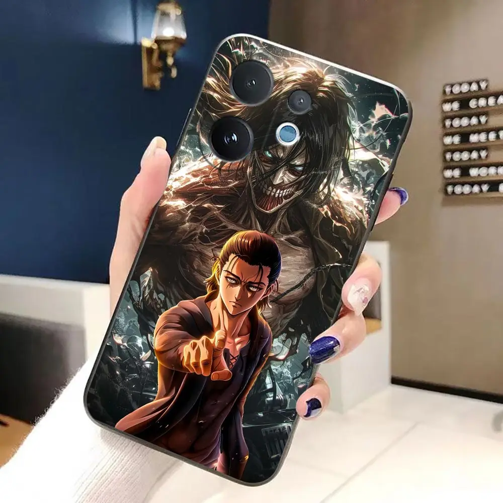 Phone Case For VIVO V70 V60 V50 V40 V20 V21 V23 V23E V25 V25E V27 V27E V29 V29E V30 TPU Case Cover Yeager A-Attack On Titan Eren
