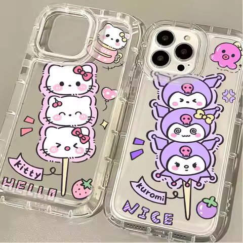 Sanrio Hello Kitty Cinnamoroll Soft Case For Samsung Galaxy S25 S24 Ultra S23 S22 Plus S21 S20 FE A15 A35 A55 A54 5G Clear Cover