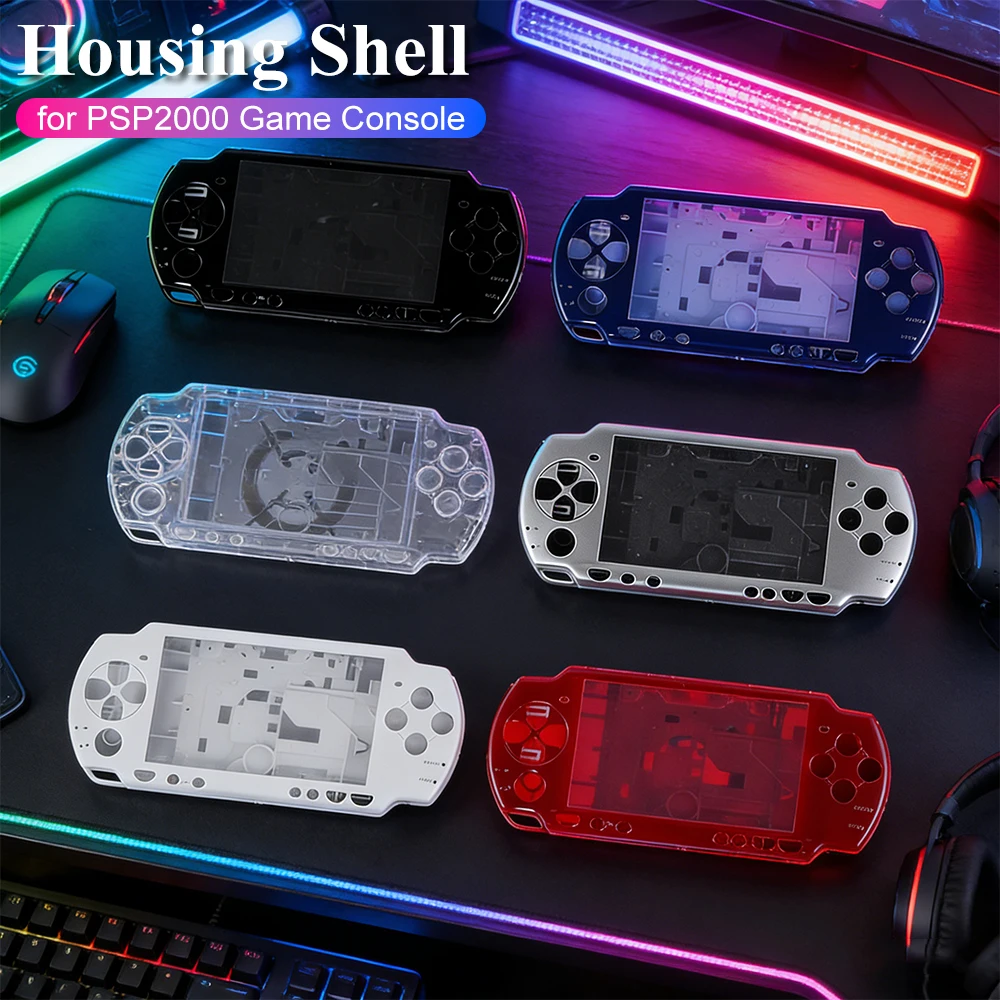 Complete Shell Case Professional Game Console Shell Case Replacement with Button Kit for PSP2000 Game Console Accessories