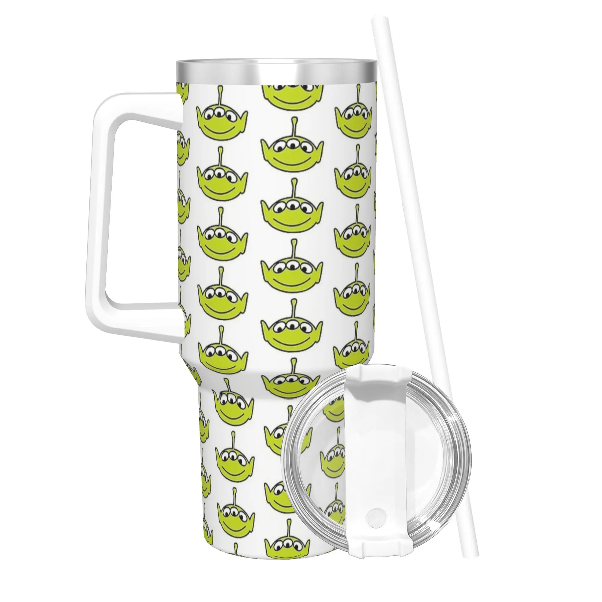 

Toy Story Aliens Insulated Tumbler with Straws Lid Stainless Steel Thermal Mug Double Wall Car Bottle Cup
