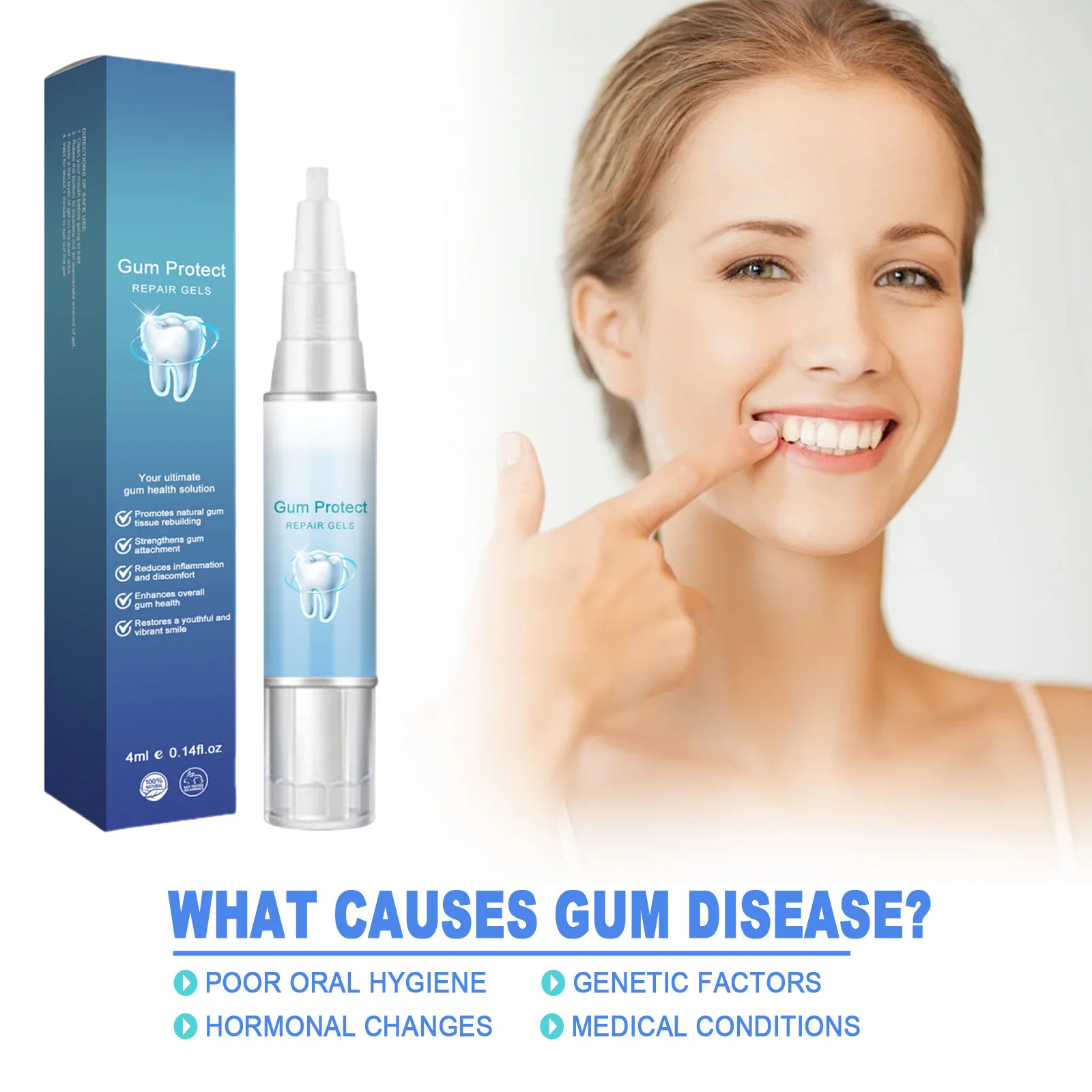 Gum Therapy Gel Dentizen Tooth Whitening Pen Protect Oral Treatment Bad Breath Relieve Sore Damaged Recession Gum Repairing Gel