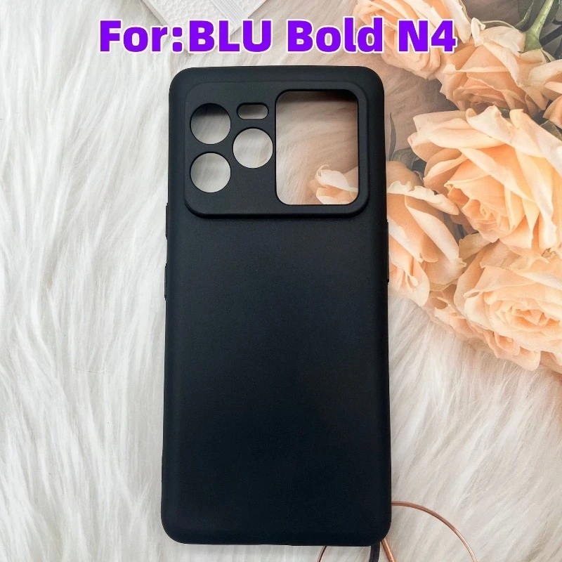 Capas de telefone em TPU para BLU Bold N4, capa traseira para BLU Bold N4, capa de silicone preta fosca, capa macia