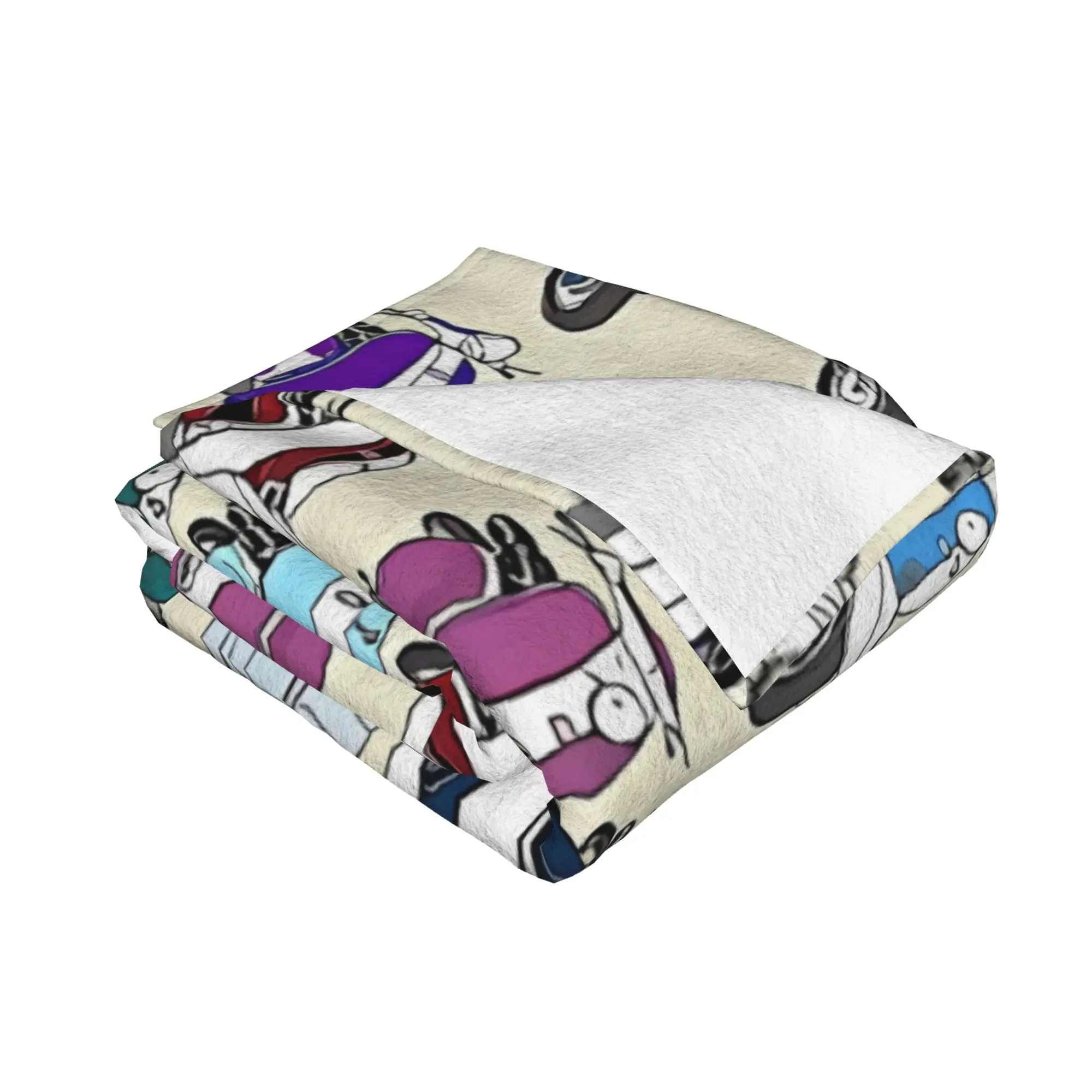 1PC home Cutecore Multi Lambretta Li Series Lambretta Blanket Super Cosy Plush Home Living Room Sofa halloween
