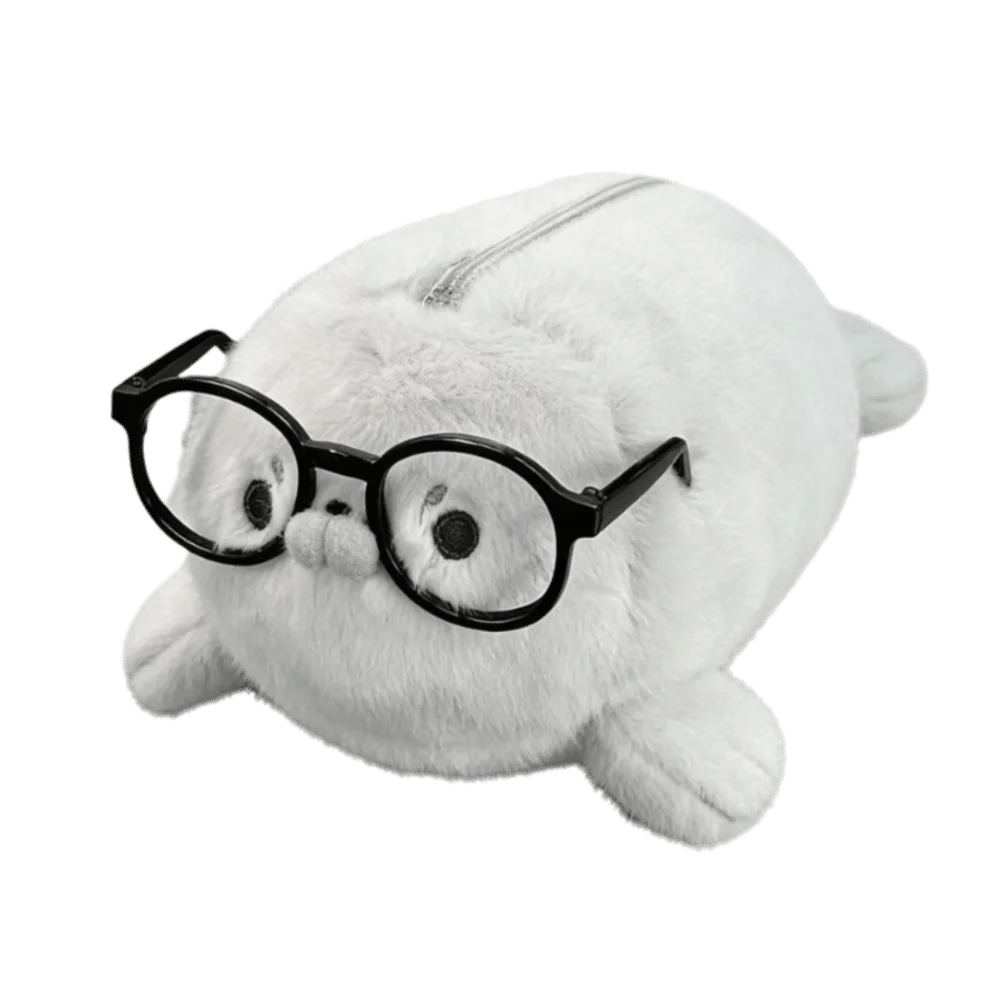 Large Capacity Little Seal Pencil Case Animal Simulation Texture Seal Pen Pouch Kawaii Style Exquisite Stationery Storage Bag