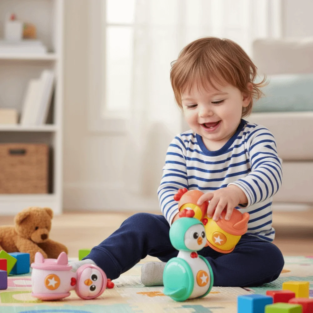 Cute Fun Design Chicken Gliding Tumbler Early Education Fun Early Education Tumbler Gliding Motion Children's Baby