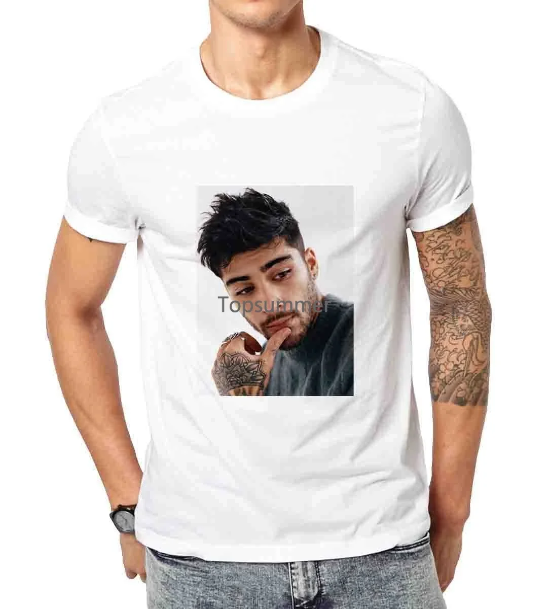 

Zayn Malik Men'S T Shirt Men Cotton T-Shirt Printed T Shirt Top Tee Selling Hipster Fashion Graphic Letter Plus Size Top Tee