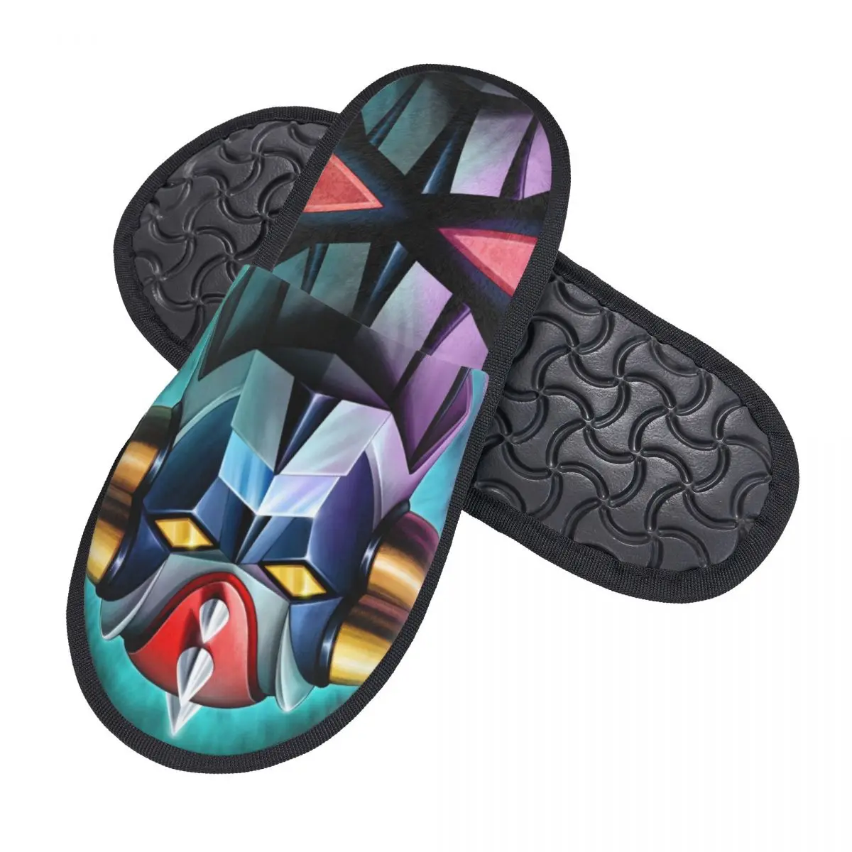 Custom G-Grendizers Goldrake UFO Robot Memory Foam Slippers Women Soft Warm Anime Manga House Slippers