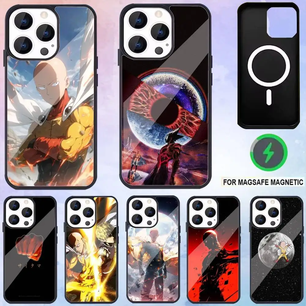 

O-One-Punch-Man S-Saitama Phone Case For iPhone17,16,15,14,13,12,11 Plus,Pro Max Magnetic Magsafe Wireless Charging