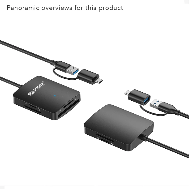 4 In 1 USB 3.0 USB C hafıza kartı okuyucu SD TF CF MS 4 yuvaları 5Gbps okuma yazma paralel erişim ile kompakt Flash kart adaptörü