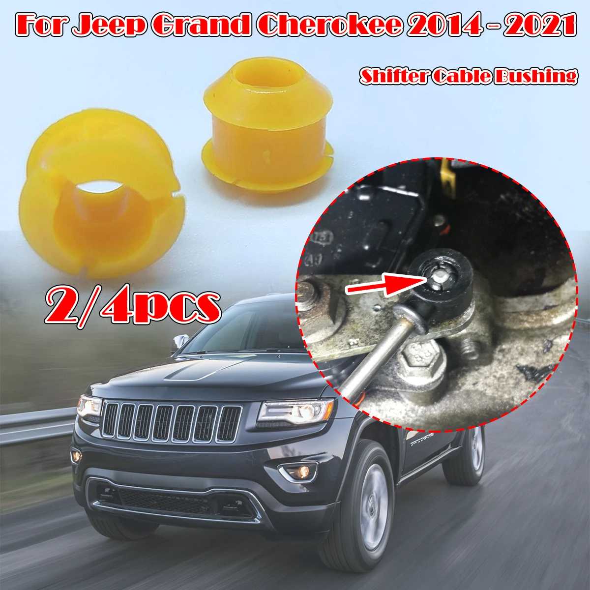 

2/4pc For Jeep Grand CherokeeShift Cable Bushing Automatic Shifting Fix Gear Selector Change Lever Linkage End Pivot Grommet