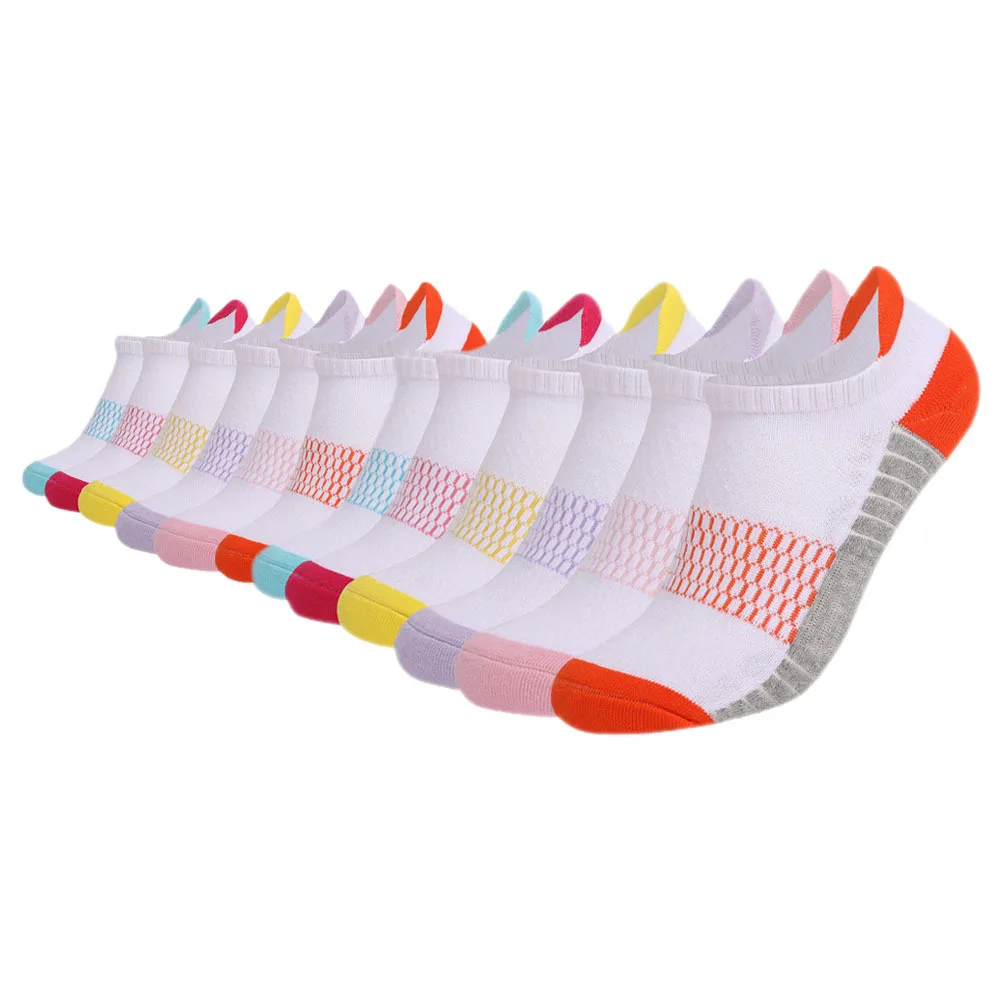 6 أزواج من جوارب الكاحل القطنية الناعمة للجري، جوارب قصيرة سميكة مبطنة ومضادة للانزلاق للرجال والنساء والرياضات #1