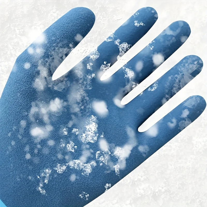 1 pair of men's cold and waterproof winter work gloves, warm and durable mechanical gloves, suitable for cold weather view 5