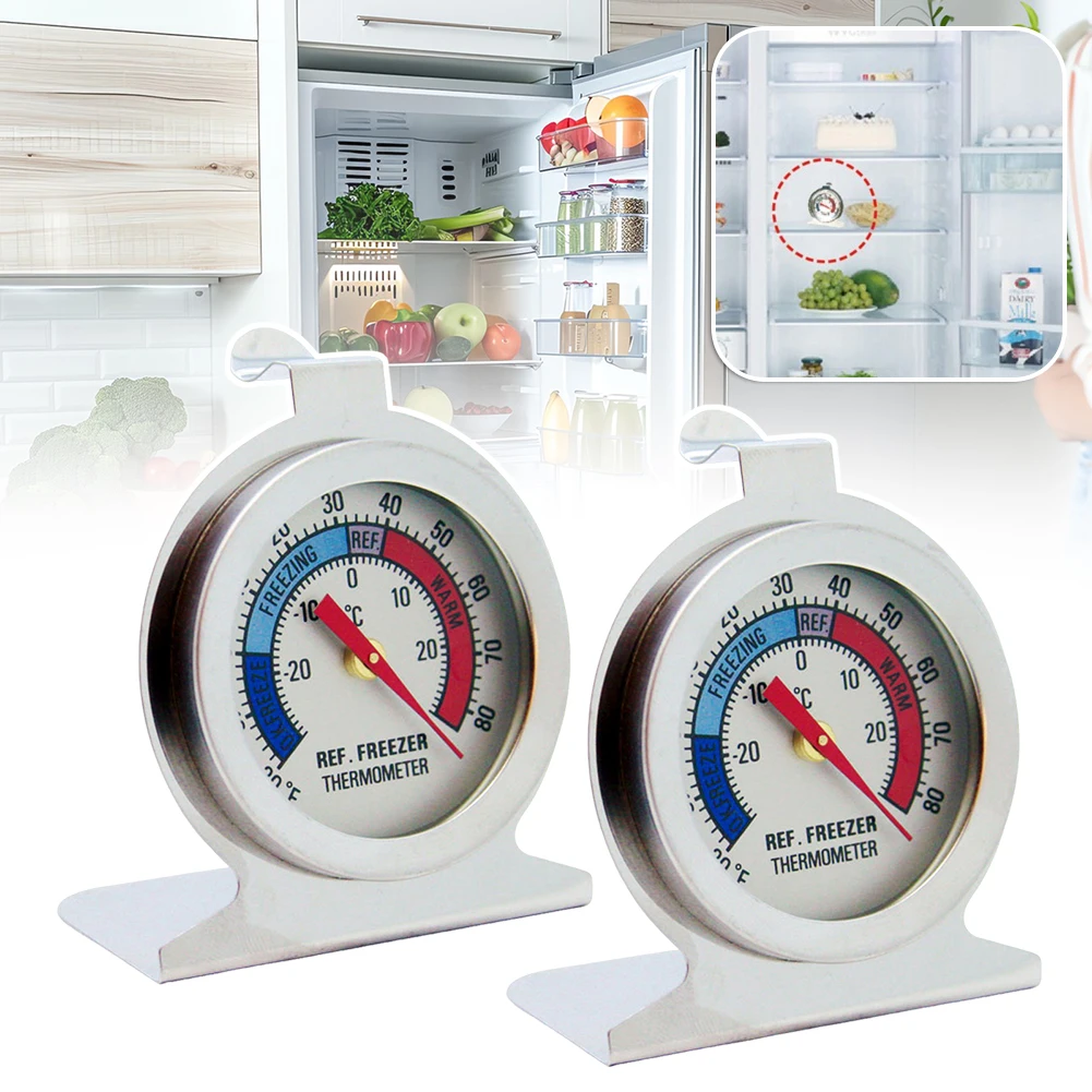 High-Temperature Resistant Stainless Steel Refrigerator Thermometer,Household Kitchen Food Thermometer,For Baking,Barbecue Grill