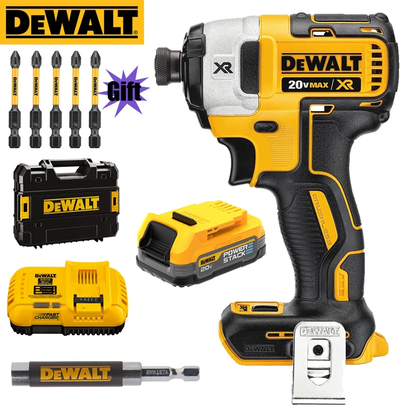 DEWALT DCF887 DCBP034 Imapct Electric Drill Battery Sets 20V MAX* XR® 3-Speed 1/4 in. Brushless Screwdriver Combination Series