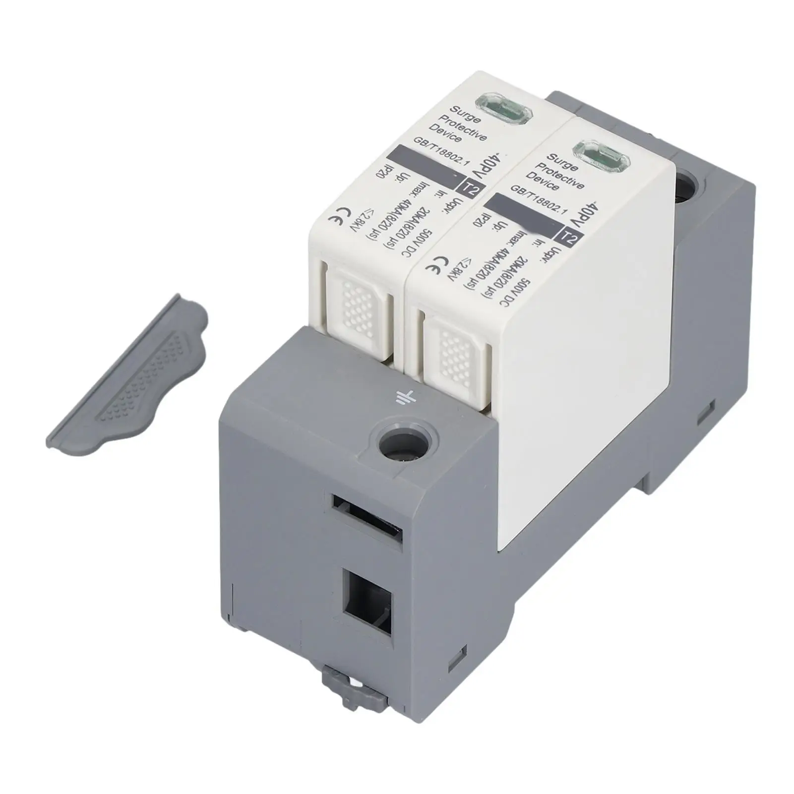 2P Voltage Surge Protector 20-40KA 500VDC Arrester Device CHLT-40PV for Electrical