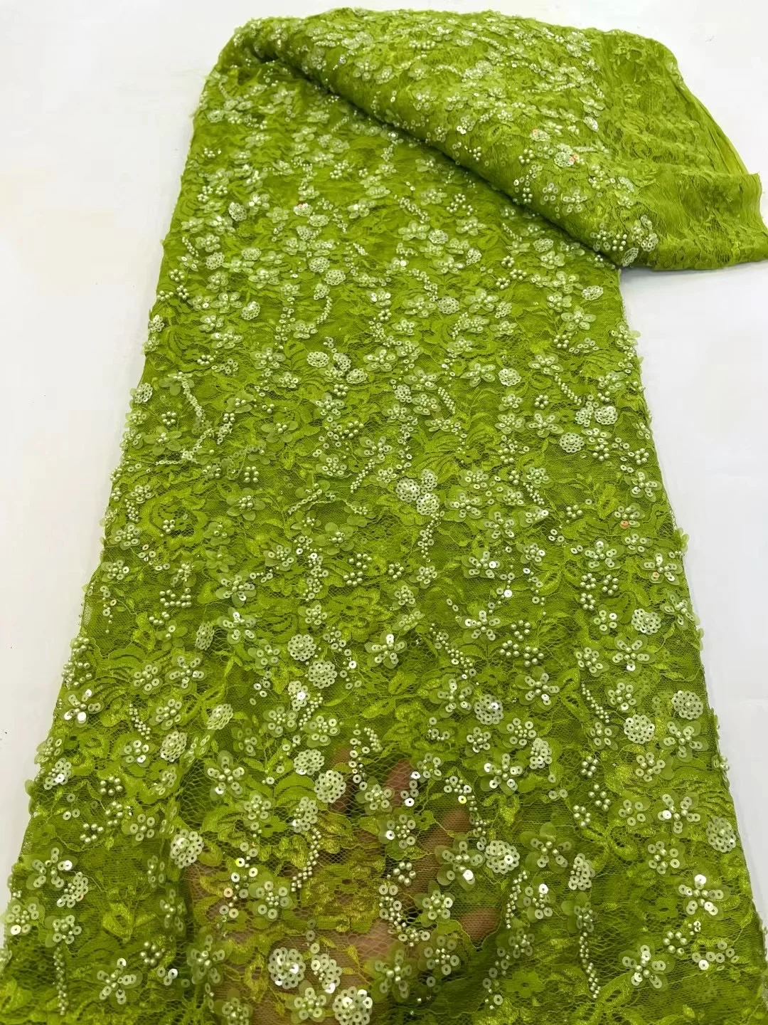 아프리카 스팽글 자수 레이스 원단, 신랑 레이스 원단, 럭셔리 페르시 웨딩 파티 드레스, 고품질, LY6601, 5 야드