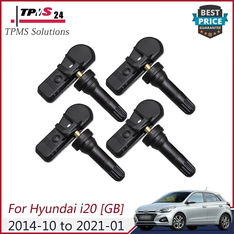 4 Uds 52933-C1100 para Hyundai i20 [GB] iX35 [LM] NEXO [FE] Solaris [LF] TUCSON [TL] Sensor de Monitor de presión de neumáticos 433MHz TPMS