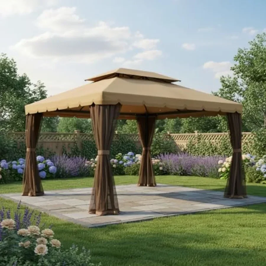 Reinforced RipLock 350 Replacement  Top Cover for Outsunny Classic 10' x 13' Gazebo Models 01-0879 OTSU1444 Weatherproof Polyes
