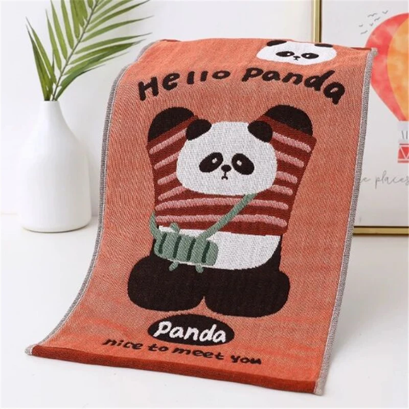 

Cotton Gauze Hand Towels, Animal Print, for Bathroom and Kitchen, 25*50 cm, Delicate, 4 Pieces