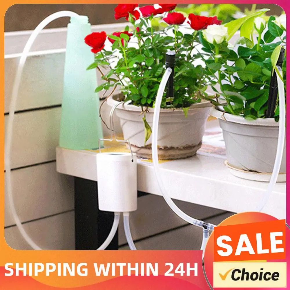 Automatic Plant Flower Watering Pump 2/8/16 Heads Pump Timer System Kit Flowers Plants Home Sprinkler Garden Self-Watering Tool