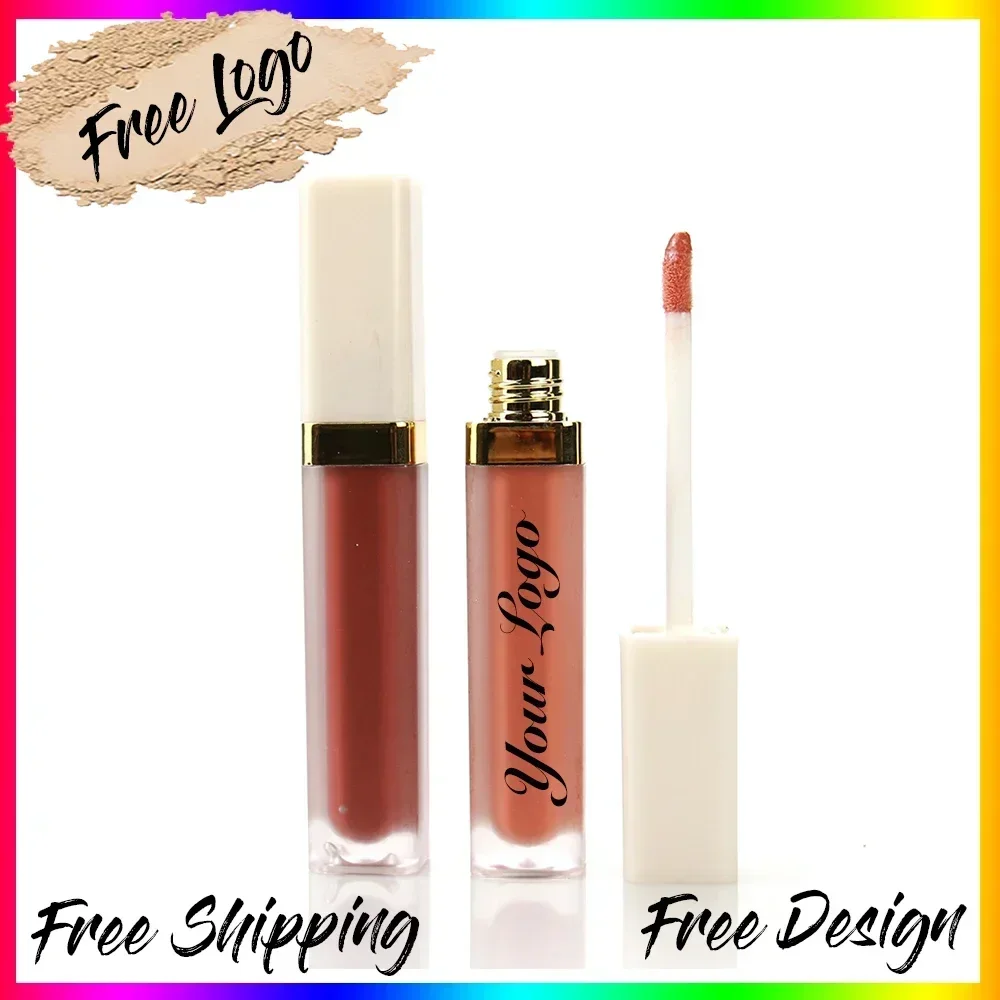 Aangepaste Lipgloss Nude Veganistische Glanzende Lipmake-Up Private Label Heldere Lipgloss