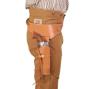 Cós capitão masculino, vaqueiro renascentista, cinto duplo, coldre revólver, pirata medieval, corsário pederneira, fantasias de Halloween 6 principais vendas cowboy coldre - №4