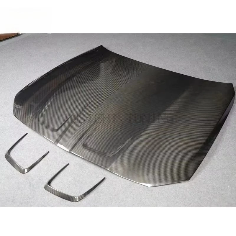 ملحقات غطاء محرك السيارة من ألياف الكربون الجافة عالية الإعداد مناسبة لـ M3 M4 G80 G82 ترقية إلى غطاء محرك السيارة OE Facelift