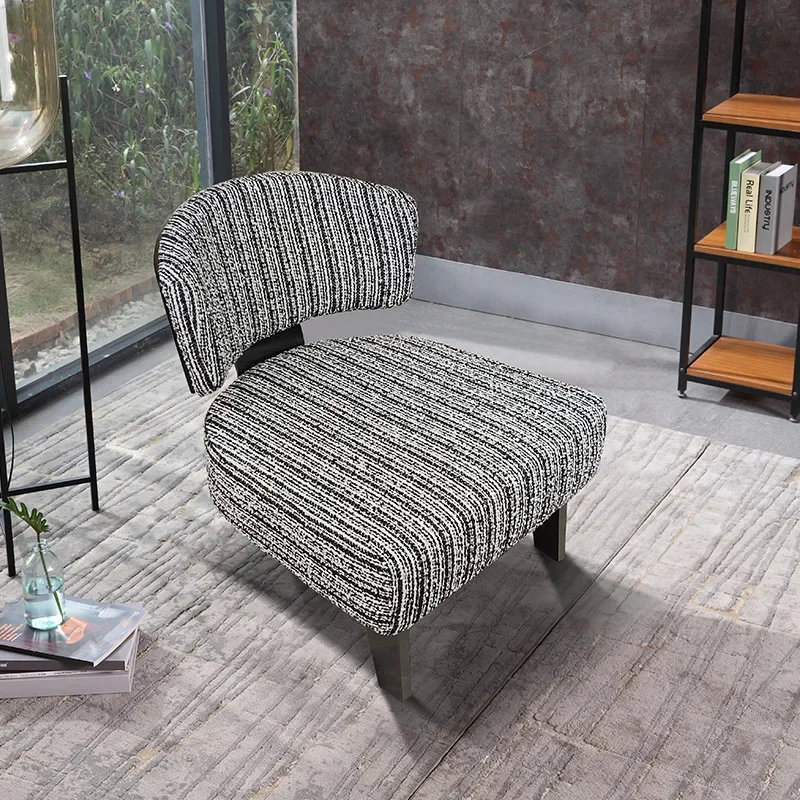 Italian Minimalist Fabric Chair for Living Room Home Meeting Single Chair Comfortable Design Furniture