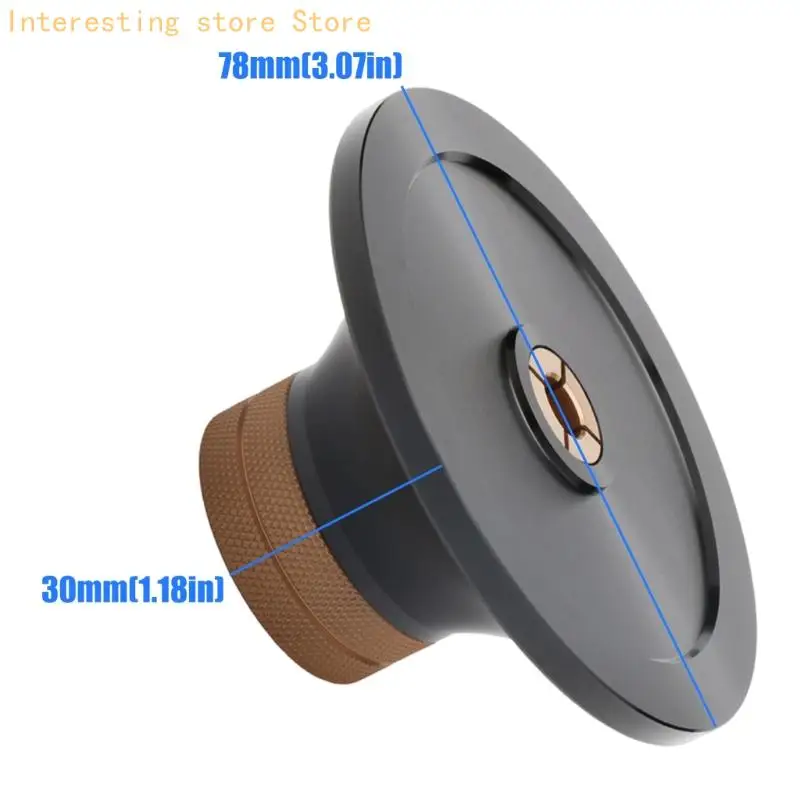 Gewichtsstabilisator mit dunkler Schallplattenklemme für Heimschallplatten mit Mittelhalt 55KC – Detail 6