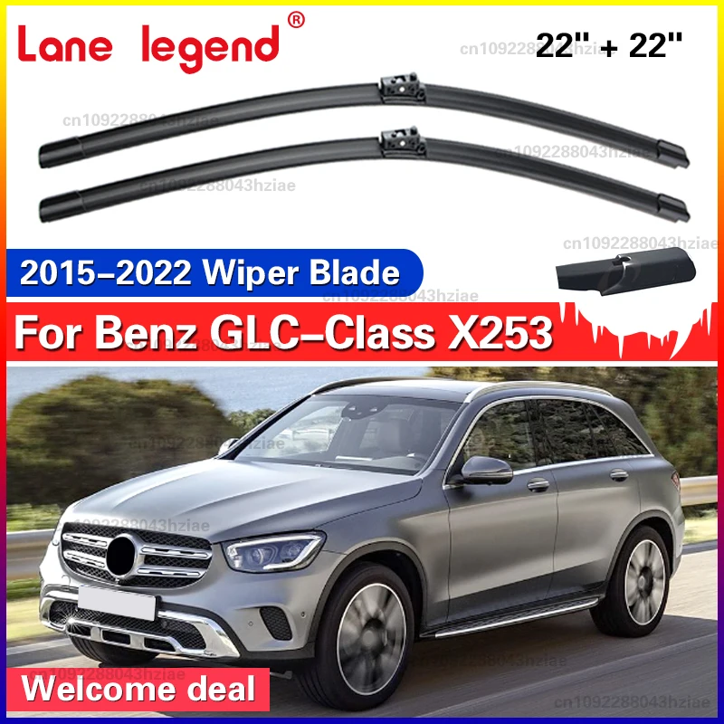 

Wiper Front Wiper Blades Set For Mercedes-Benz GLC-Class X253 2015 - 2022 2016 2017 2018 Windshield Windscreen Window 22"+22"