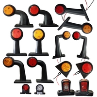 1pair Side Marker Indicator Light Lamp Side Marked Lamp For Truck Lorry Caravan Trailer 12v / 24V Red Amber
