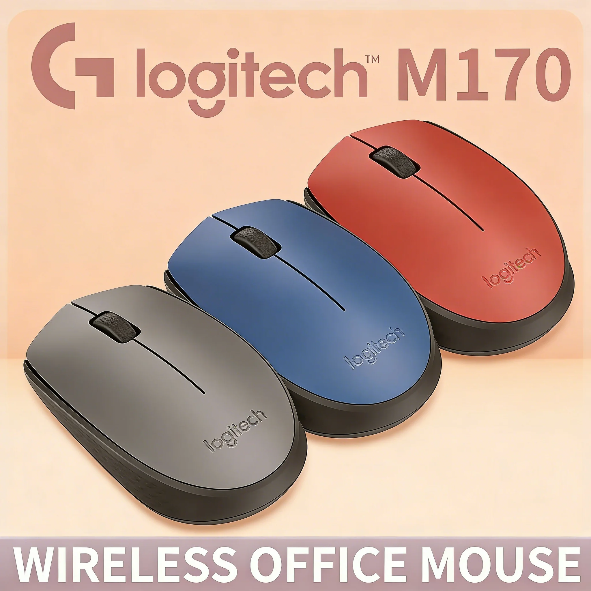 

Logitech M170 Wireless Gaming Mouse: Silent Ergonomic High Precision Esports Durable Mouse, Long-Lasting Battery +M750/M350/M280