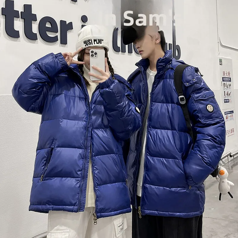 

Premium Feel Thiened Winter Hooded down Jaet Youth Hong Kong Sle Trendy Streetwear Parent-Child Outfit Top for Men