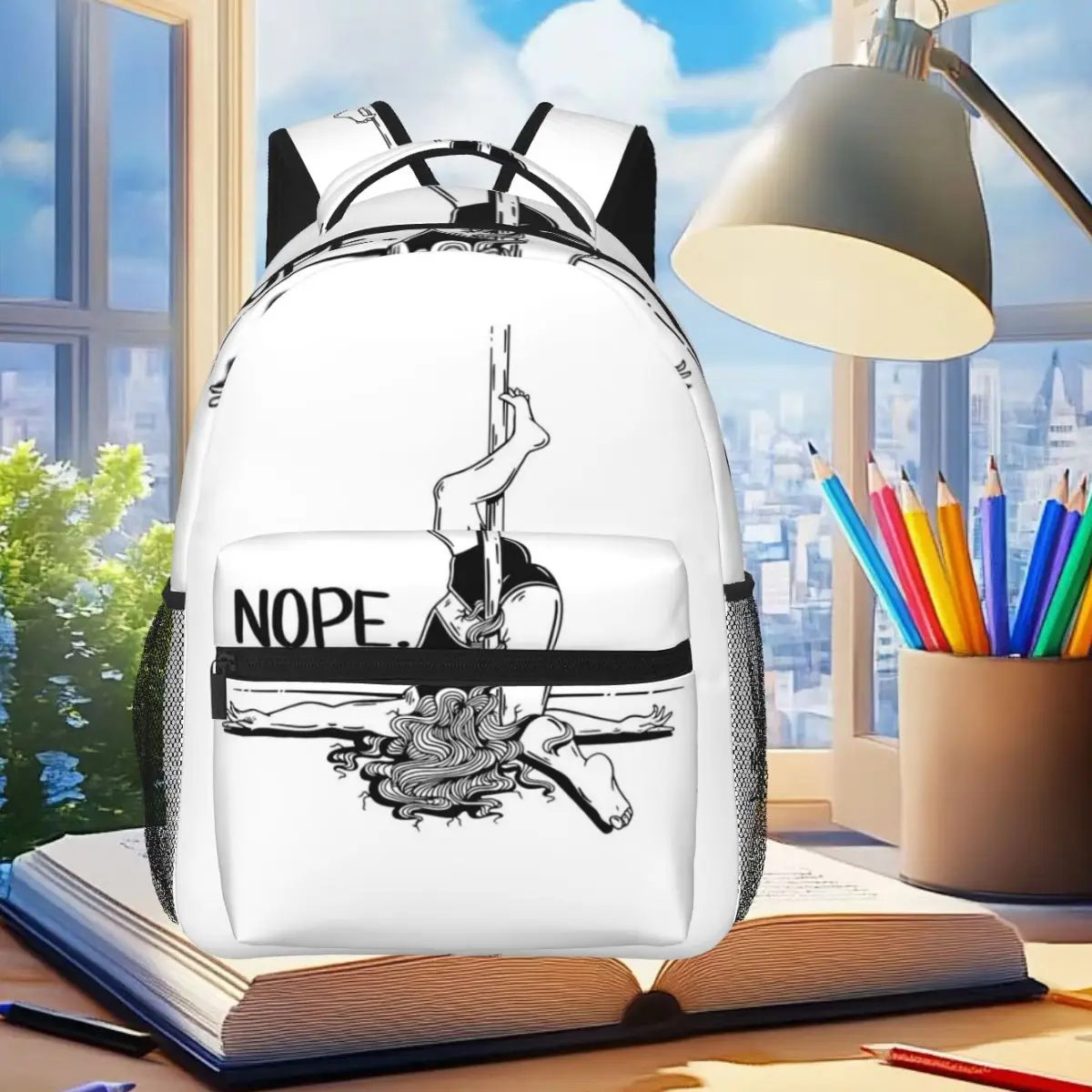 

Pole Dance NOPE - Black Backpack Student Boys Girls BookBag Kids School Bag Computer Shoulder Bags for Men Women