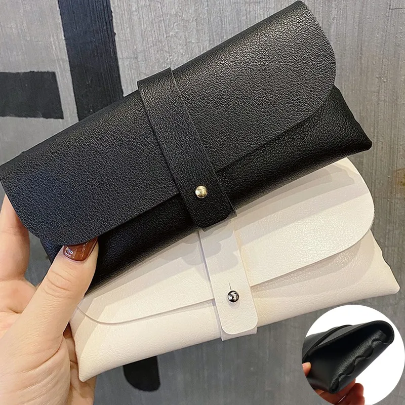 PU Leather Glasses Bag Protective Sunglasses Cover Boxes Black White Reading Eyeglasses Pouch Eyewear Protector Case Accessories